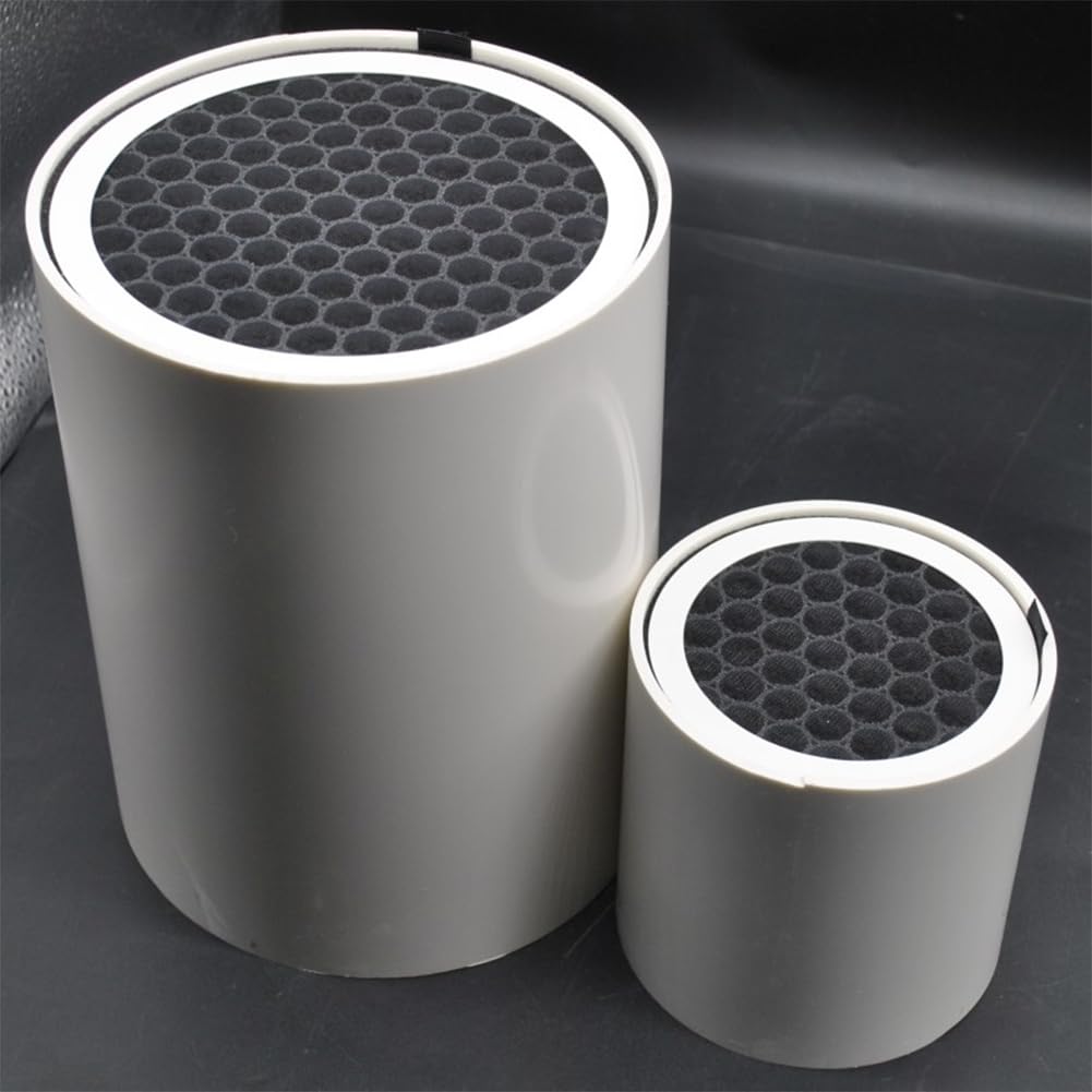 Luftauslassfilter aus PVC in verschiedenen Größen, PVC-Rohr-Verbund-Luftfilter mit HEPA und Aktivkohle zur Staubentfernung, mehrschichtiger Bildschirm (118 mm)
