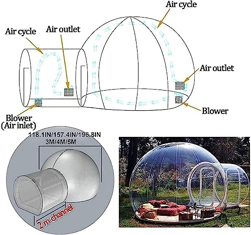 Carpa inflable tipo burbuja para camping 5m miniatura 2