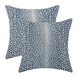 Excellent pour la décoration de la maison : les housses de coussin modernes à imprimé peau d'animal abstrait peuvent vous aider à changer les décorations plus rapidement. Votre chambre sera rafraîchie par les coussins bleu marine. Elles sont assorties à d'autres décorations