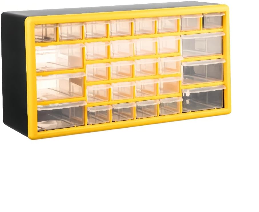 Teacher Tool Box 30 Drawer Storage Organizer for Classroom Crafts Office (transparent)