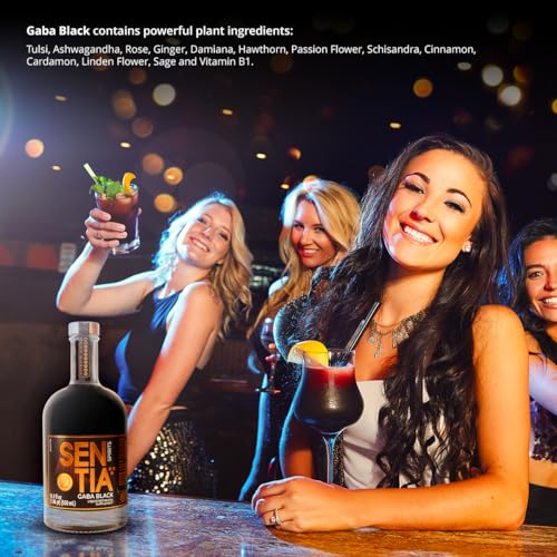 Sentia Gaba Black, Botanical Non Alcoholic Spirits, Award Winning, Vegan, Gluten Free and GM Free, Natural Plant Taste, Smoky Spicy taste, Up to 20 drinks 16.9 fl oz (500ml) - Perfect for Mocktails, Mix with Ginger Ale or Cola - Thumbnail 5