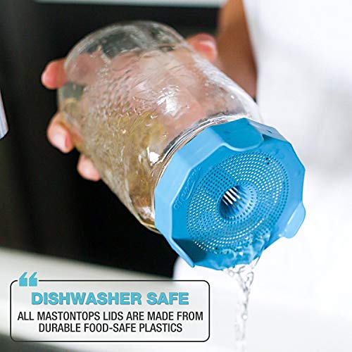 Masontops Bean Sprouts Growing Kit - 2 Bean Screen Sprouting Lids & 2 Seed Mixes, Microgreens Growing Kit - Sprouting Kit With Wide Mouth Mason Jar Strainer Lid #TOP5