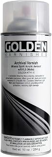 Golden Archival Varnish Spray, 10 Oz can, Semi Gloss Finish (7746-X)