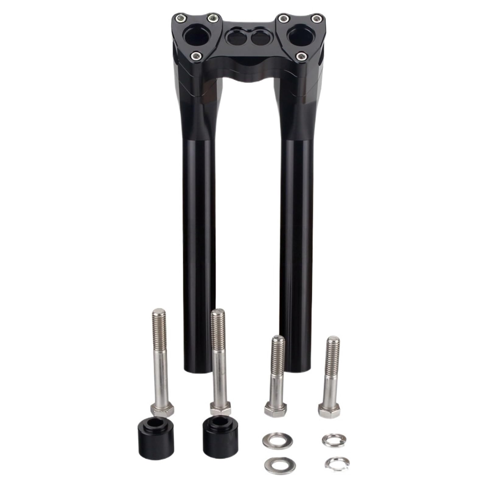 Riser zacisk Riser zacisk Adapter Górny Zacisk Kierownicy 6 "-12" Pasuje Do Harley Dyna Super Glide Wide Glide Low Rider Fat Bob 25mm(12 inch Black)