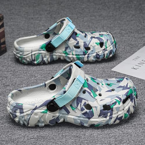 Image of YUKTOPA Men's Clogs Outdoor Athletic Sports Sandals Adult Slip On Garden Shoes Summer Water Beach Shoes Casual Slippers Lightweight Breathable Non Slip