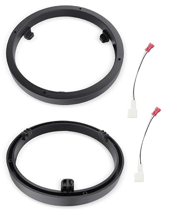 6.5" Speaker Spacer Rings with Speaker Harness Fit for Mitsubishi Lancer Mirage Outlander Eclipse Cross Mirage G4 Onward Car Stereo Speaker Spacer Adaptor Ring Mounting Bracket
