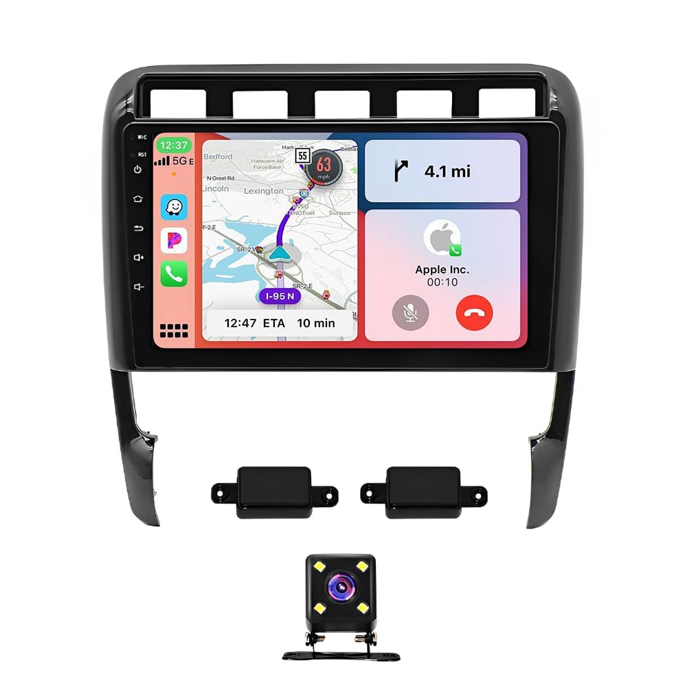 2+32G Android 13 Car Stereo Radio for Porsche Cayenne 2002-2010, 9 Inch Touch Screen Wireless Carplay Android Porsche Cayenne Head Unit Radio Upgrade Bluetooth GPS FM/RDS Radio AHD Backup Camera