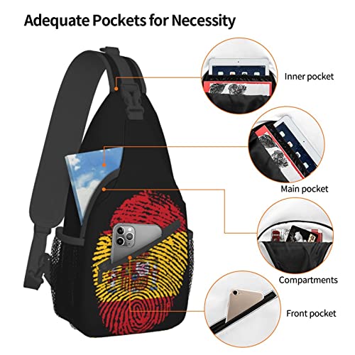 Mochila tipo bandolera unisex negra miniatura 5