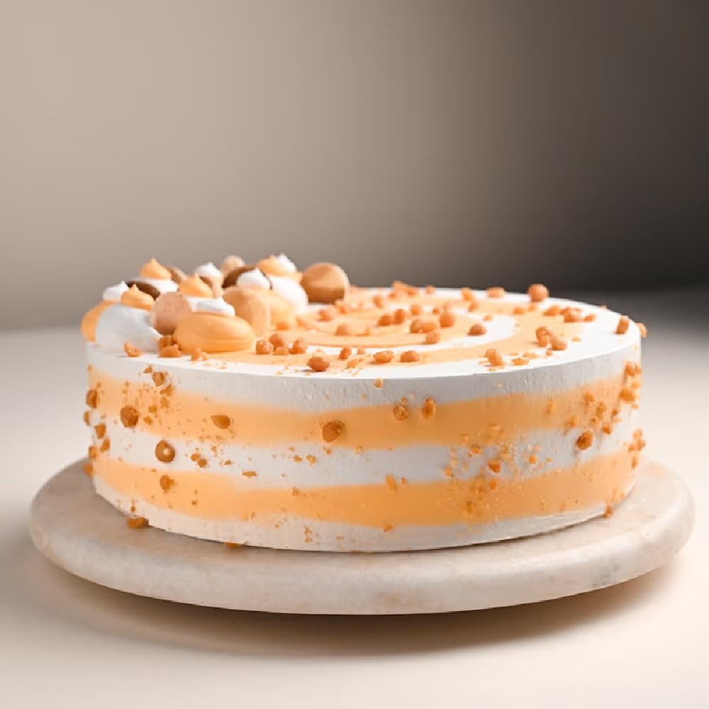 FlowerAura Choco Butterscotch Treat Delicious Cake Gift's For Birthday, Anniversery, Valentine's Day, Mother's Day, Party (1.0kg) (Same Day Delivery) 4