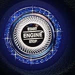 Car Bling Crystal Rhinestone Engine Start Ring Decals,Car Accessories for Women, Automotive Parts Start Engine Ignition Button Key & Knobs Key Ignition Ring,Bling Car Interior Accessories (Blue)