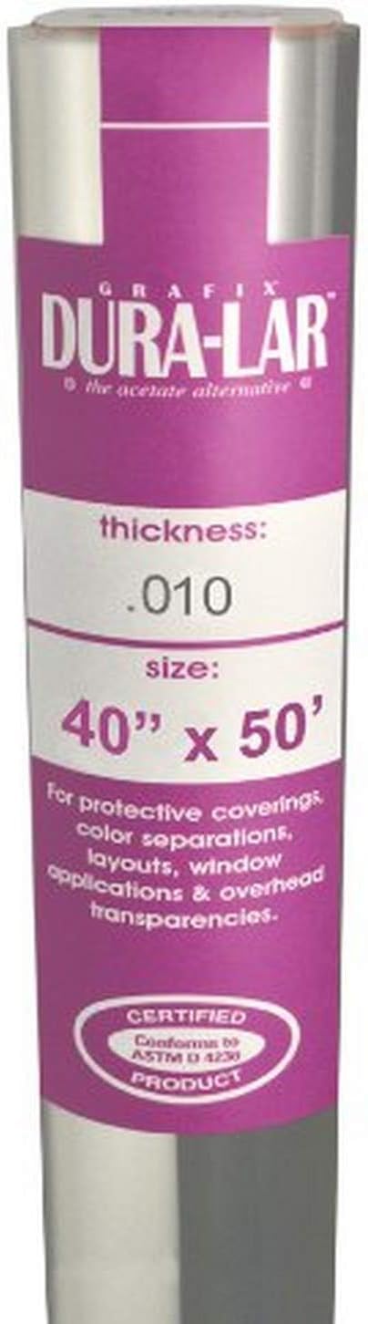 Film transparent rigide Grafix Dura-Lar 0.010 anti-jaunissement 40x50ft