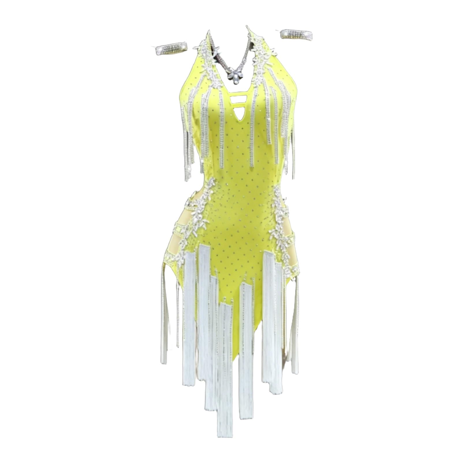 Sukienki Na Konkurs Tańca Latynoskiego Dla Kobiet Rhinestone Fringe Salsa Tango Praktyka Dancewear Handmade Custom