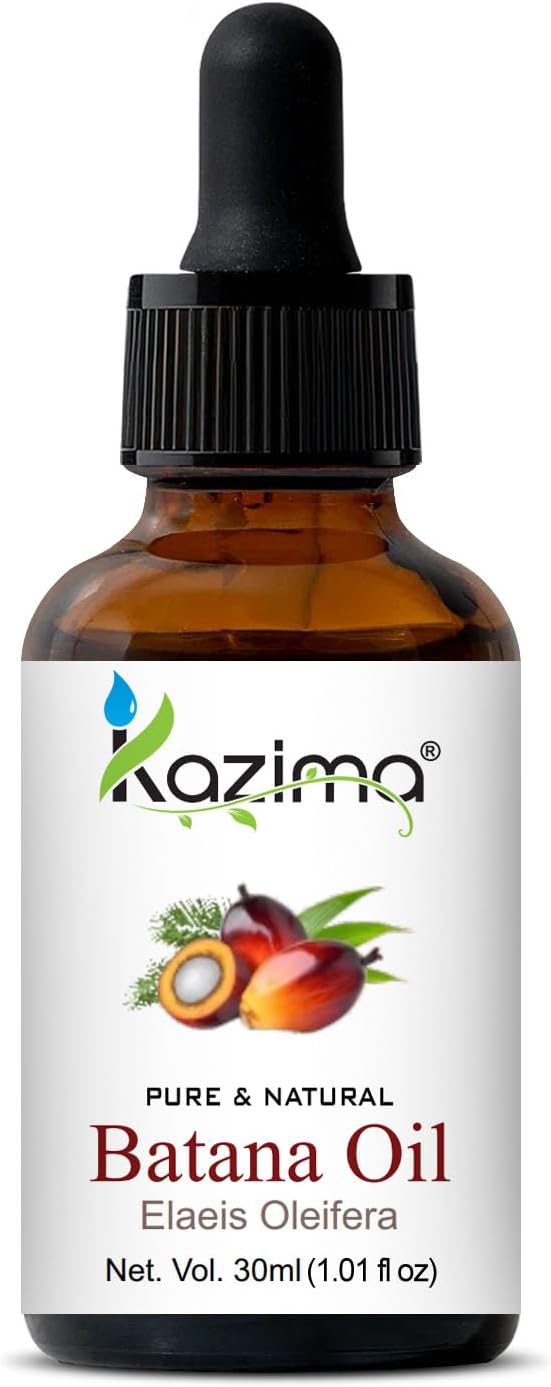 KAZIMA Batana Oil for Hair Growth | Pure Batana Oil Cold Pressed for Healthy Hair & Scalp | Promotes Stronger & Shiny Hair | 30 ml