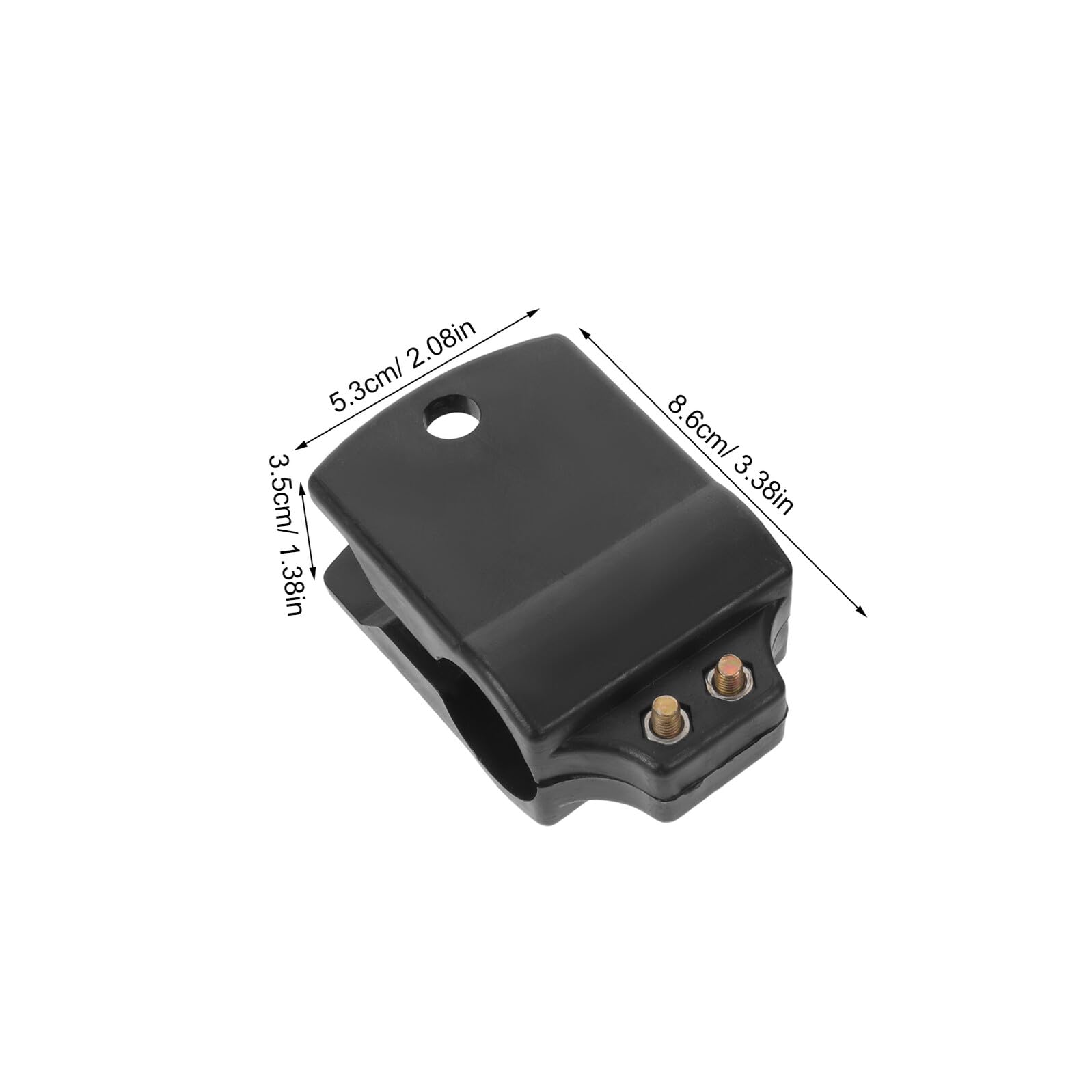 2 Pièces Pince de Fixation Robuste pour Rétroviseur Extérieur en Plastique Noir, Réglage Précis et Résistante aux Intempéries, pour Camions Agricoles et Engins de Chantier
