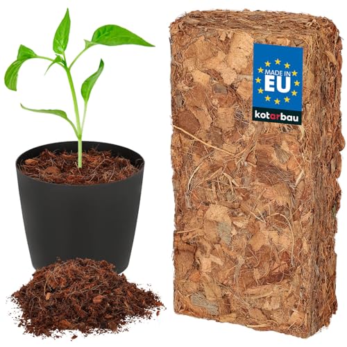 KOTARBAU® Natürlich & Torffrei Kokoserde für Pflanzen und Terrarium 500 g - 5 L Blumenerde aus Kokosfaser
