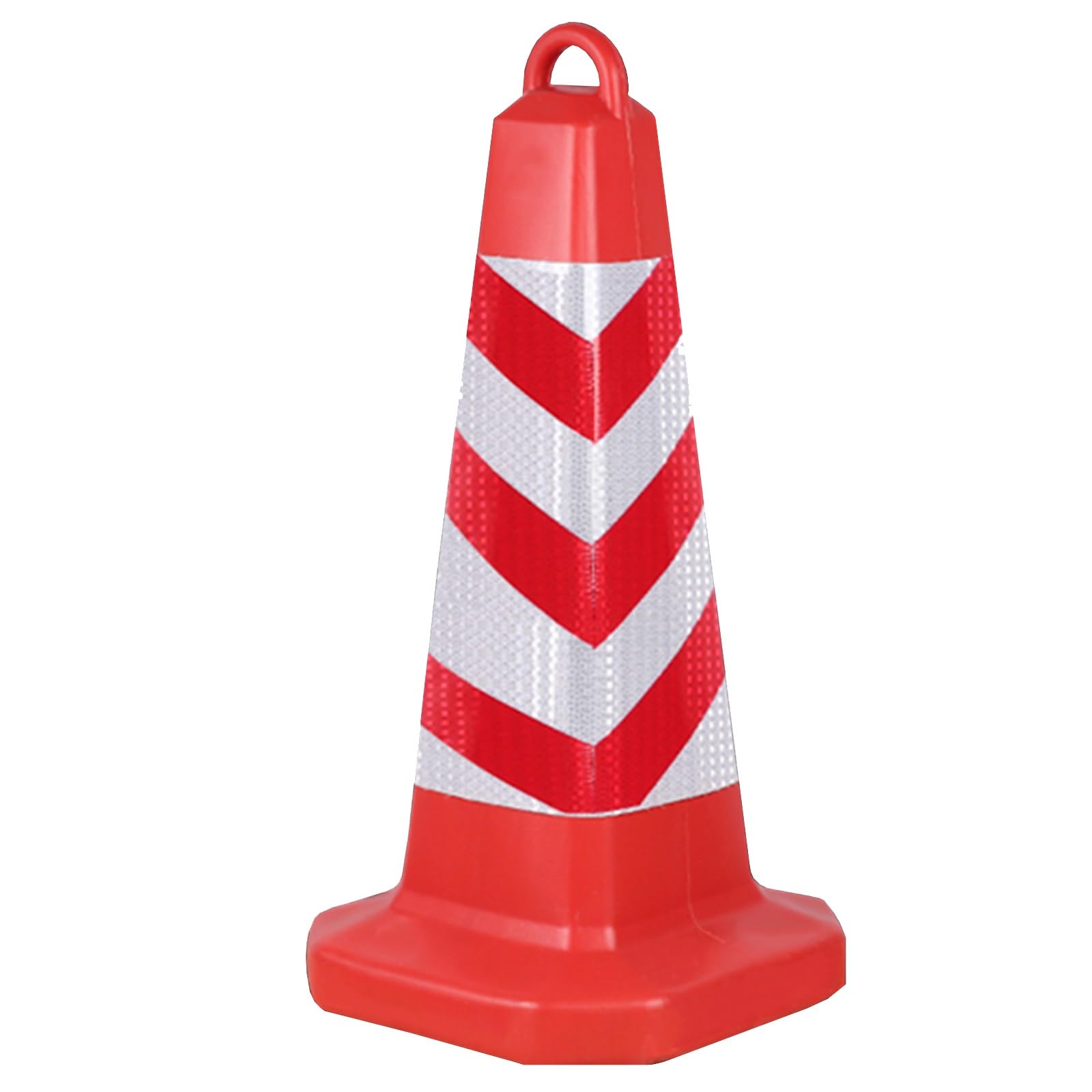 Poteau de stationnement, cônes de sécurité ABS de 63 cm avec poignée et 2 Tubes de Sable, cônes de signalisation légers avec Film réfléchissant pour la sécurité routière, Les Chantiers et Le