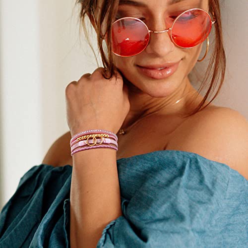 Image of Bracelets for Women, Gifts for Mom Her Christmas Gift 2026 Leather Bracelets for Women Birthday Gift for Daughter Inspirational Wrap Bracelet Sister Friend Teen Girl Gift Layered Stocking Stuffers Jewelry