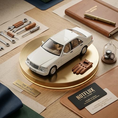Image of 1:24 Scale Mercedes-Benz W140 S-Class 320 Model Car | Luxury Classic Diecast Toy | Metal Body, Realistic Design, Open Doors for Boys & Collectors [Multicolor] [Pack of 1]