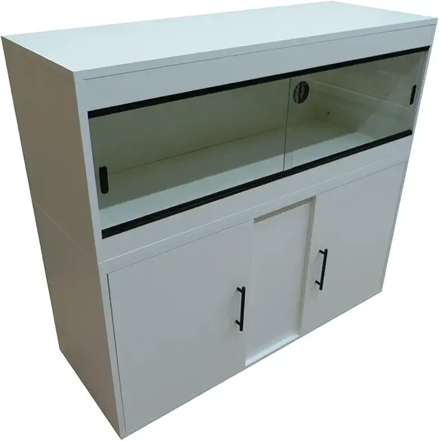Repti-Life 4ft White Vivarium & Cabinet - Premium Terrarium with Stand