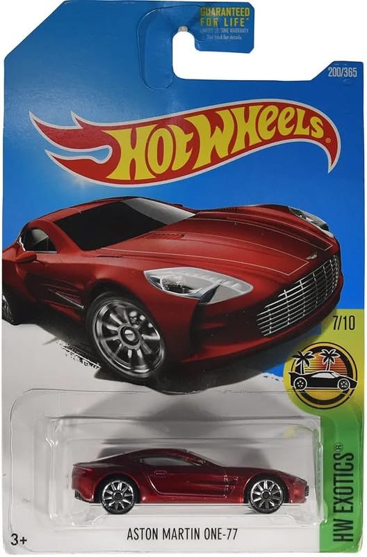 Image of Hot Wheels Aston Martin One-77 HW Exotics Ages 3 and Up 200 /365 (Red)