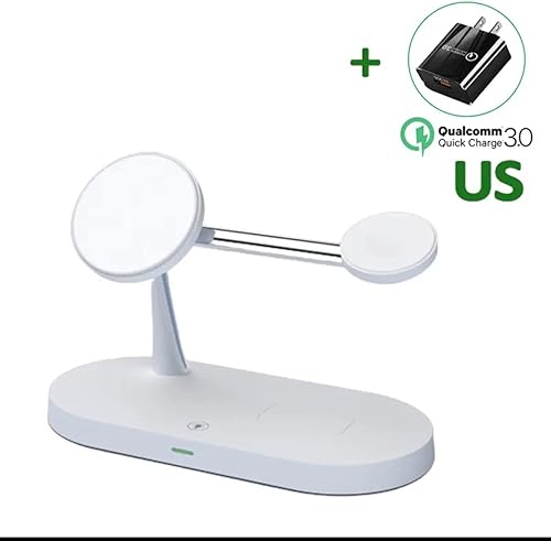 Miniatura 7 de Mrkytplace Estación de carga, 5 en 1 más rápido, soporte de cargador inalámbrico Mag-Safe para iPhone 14, 13, 12 ProMaxMiniPlus, Apple Watch