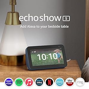 Echo Show 5 | 2nd generation (2021 release), smart display with Alexa and 2 MP camera | Deep Sea Blue