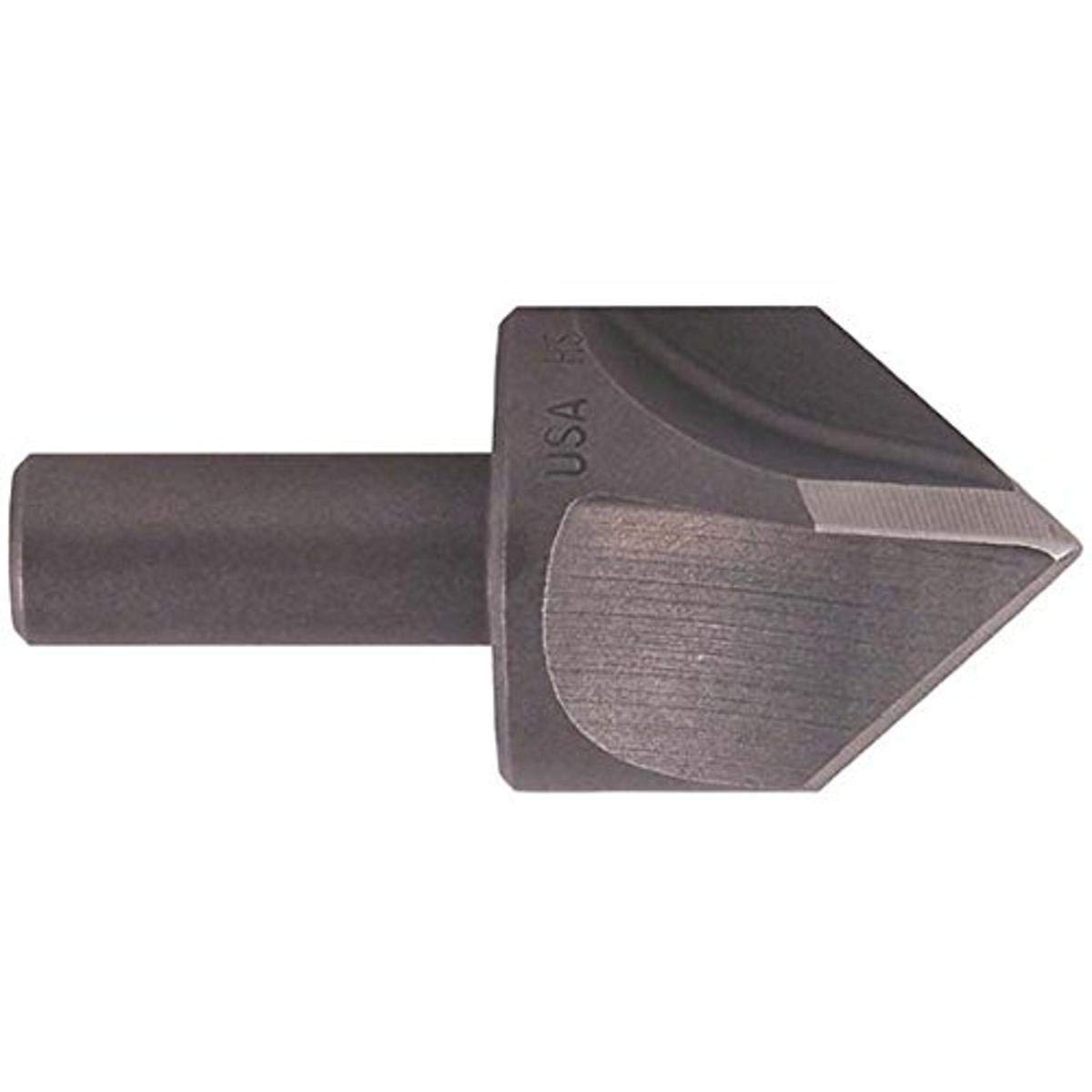 KEO 55374 Cobalt Steel Single-End Countersink, Uncoated (Bright) Finish, 4 Flutes, 82 Degree Point Angle, Round Shank, 1/2" Shank Diameter, 1-1/4" Body Diameter