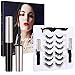 Produktbild Magnetische Wimpern Eyeliner Set, Kastiny 6 Paar Natürlich 3D Wiederverwendbar 5 Magnete Falsche Magnetic Eyelashes, 2 Wasserdichter Magnetischer Eyeliner Für Naturlook ohne Klebstoff