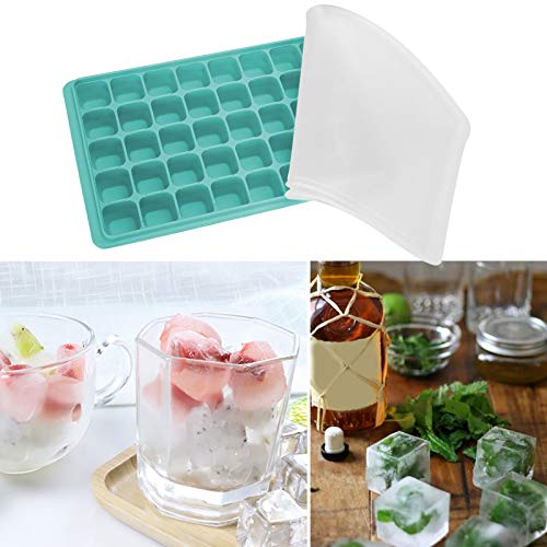 Bandeja de Cubitos de Hielo con Tapa Flexible 40 Cavidades miniatura 3