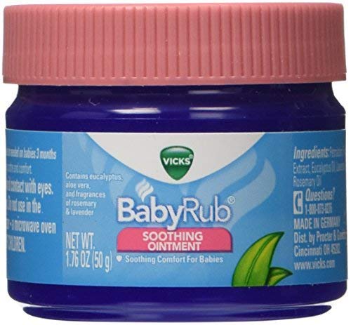 Image of Vicks BabyRub Soothing Chest, Neck and Back Ointment 1.76 Ounce