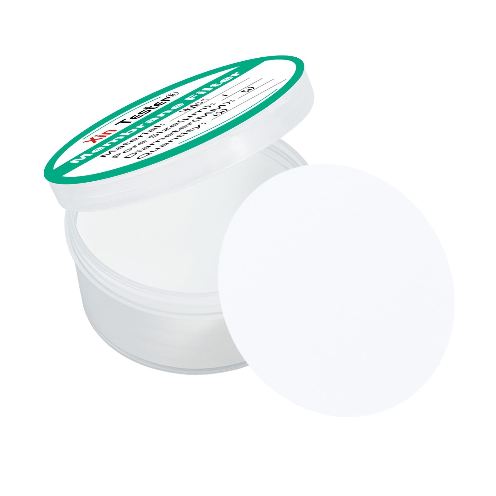 Xin Tester 100 Pieces Nylon Disc Membrane Filters, 50 mm Diameter, 1µm Pore Size-image-30