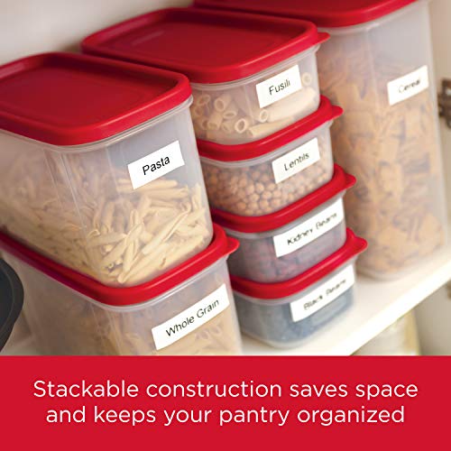 Rubbermaid Premium Modular Food Lids, Cereal Keeper, 2-Pack, 18-Cup Stacking, Space Saving Plastic Storage Containers, Clear #TOP4