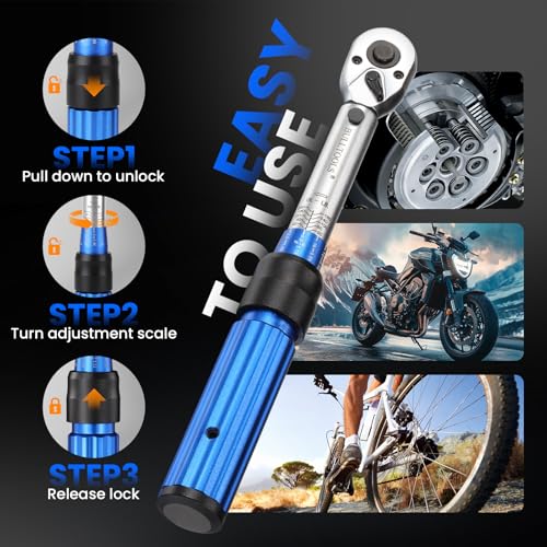 BULLTOOLS 1/4 Inch Drive Click Torque Wrench
