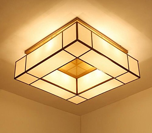Anjz Moderne plafonnier LED Couloir Salon Chambre Optimal pour le montage mural et au plafond/220V/Size:50cm*50cm*H25cm/piazza
