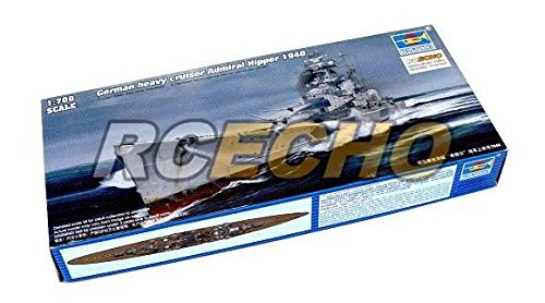 Maquette Admiral Hipper 1/700 Trumpeter 05775 navire de guerre avec son appli complète RCECHO