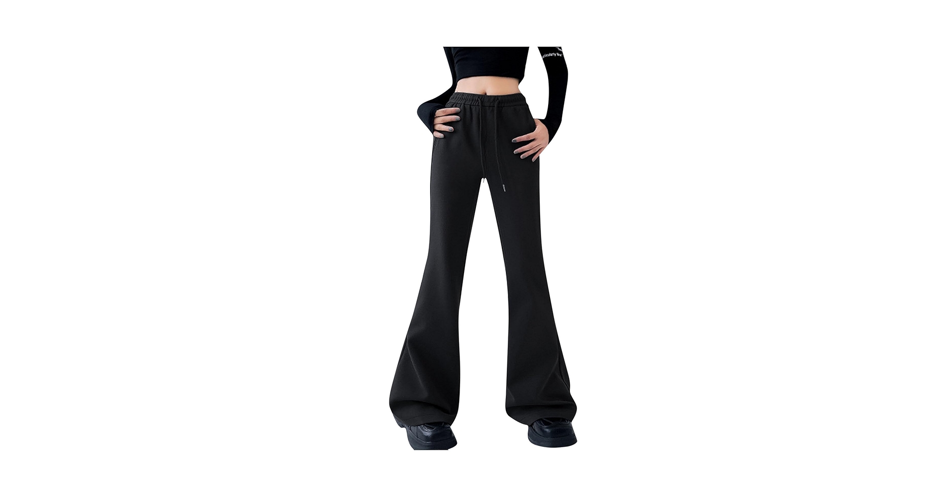 Amazon.com: Flare Sweatpants Women Elastic High Waisted