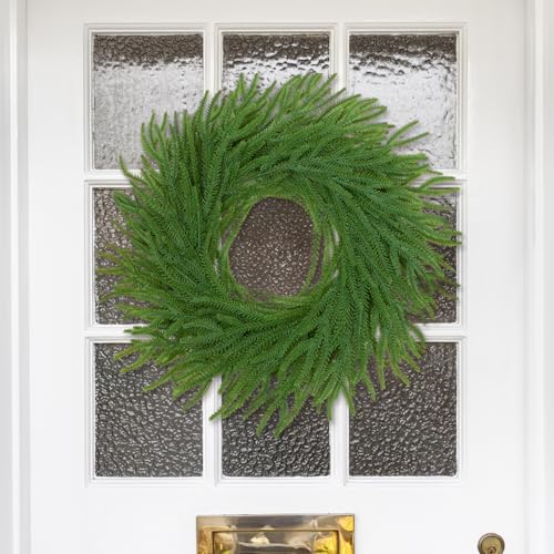 6 FT Christmas Garlands Norfolk Pine Garland Real Touch Artificial Greenery Garland for Table Mantle Fireplace Window Holiday Indoor Outdoor Decoration(2 Pcs) by SOHLFTR - Image 4