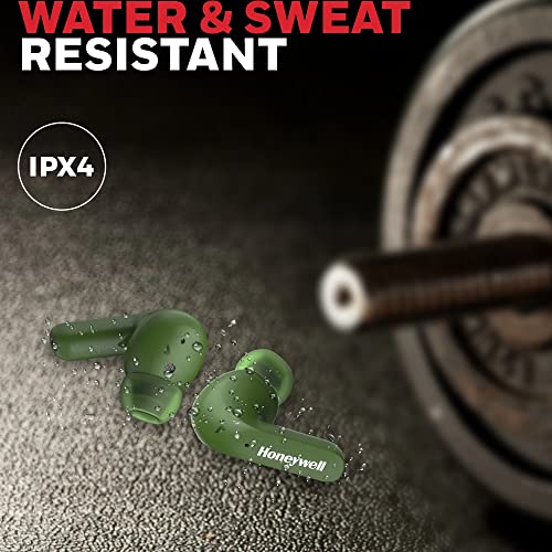 Image of Honeywell Suono P3000 Truly Wireless Earbuds, Bluetooth V5.0, 22 hrs of Playtime with 1.5 hrs of Charging, Dynamic 10mm*2 Drivers, 300 mAh Battery, IPX4 Water Resistance, Voice Assistant Enabled