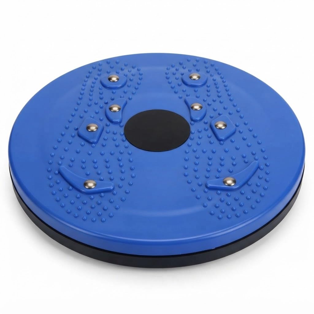 DRUMSTONE Genz Luxurious 5 Years Warranty 8-in-1 Tummy Twister Body Exerciser Board for Home Fitness, Waist Twisting Exercise Disc, Core Workout Balance Board for Men & Women Blue/Red-picture-34