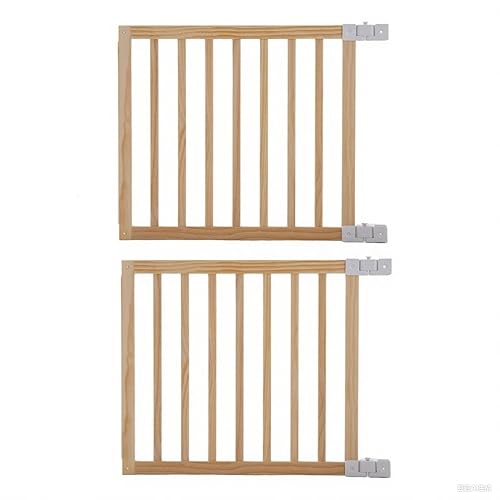 Miniatura 9 de Corralito plegable de madera de 61 x 61 x 25 pulgadas, corralito grande con cerradura a prueba de niños, fácil montaje, diseño portátil para bebés