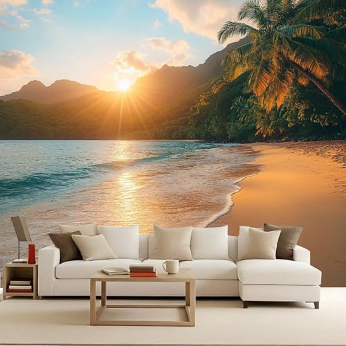 Vlies Fototapete 200x140 cm Sonnenuntergang Meer Strand Palmen 3D Effekt Mustertapete Matt Vliestapete Wasserdicht Wandtapete Tapete Geeignet für Schlafzimmer Kinderzimmer Wohnzimmer Wand Deko Vlies Fototapete 200x140 cm Sonnenuntergang Meer Strand Palmen 3D Effekt Mustertapete Matt Vliestapete Wasserdicht Wandtapete Tapete Geeignet für Schlafzimmer Kinderzimmer Wohnzimmer Wand Deko