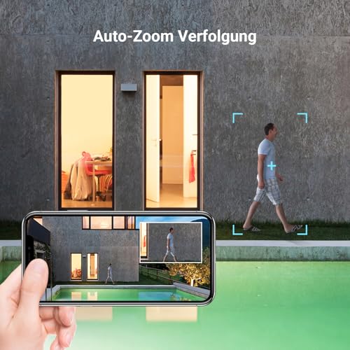 EZVIZ 4MP WLAN &Uuml;berwachungskamera Aussen, 30m ColorX-Nachtsicht, 360&deg; PTZ &Uuml;berwachung Kamera Outdoor, Auto-Tracking, KI-Erkennung, Aktive Verteidigung, Zwei-Wege-Audio, Kompatibel mit Alexa, IP65, H8x
