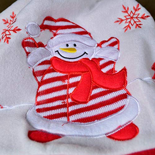 Jupe de sapin de Noël rouge et blanc 90 cm Be-Creative