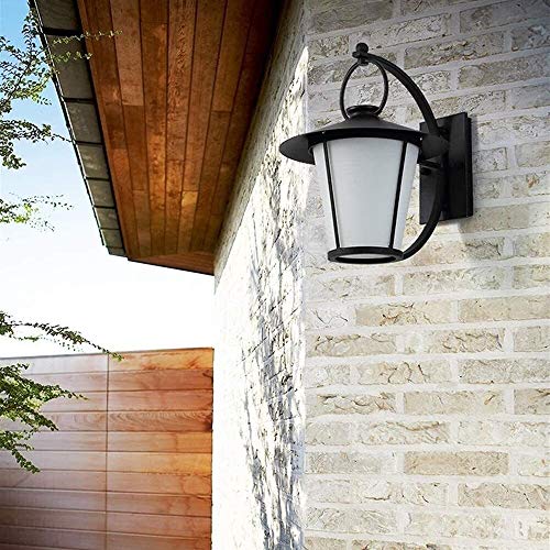 Lampe extérieure rétro étanche E27 applique en fer pour jardin et cour - 7