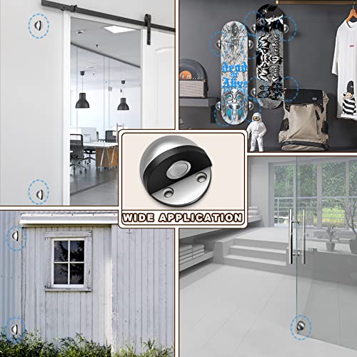 Door Stopper, Magnetic Door Stop(20Pack), Dome Shaped Stainless Steel Brushed Satin Nickel Door Stop, Modern Soft-Catch Mute Door Holder Doorstop For Hotel Home Restaurant, Silver, Ground Mount #TOP5