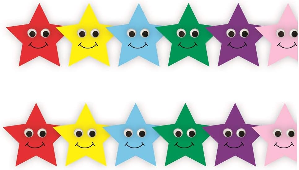 Hygloss Colorful Happy Stars Border Strips