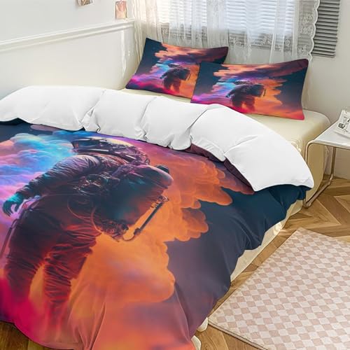 Parure de lit astronaute en microfibre抗皱易打理带拉链220x240cm套件 - 5