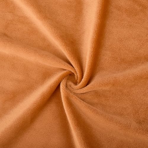 WEBEEDY 2 Yardas de tela de felpa suave al metro tejido polar marrón 153 cm de ancho poliéster fino y transparente para proyectos de costura cubierta almohada bufanda confección de ropa