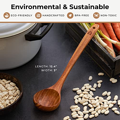 Woodenhouse Lifelong Quality WH-TEK-LDL01 Wooden Ladle For Cooking, Soup Spoon Ladle thumb #2