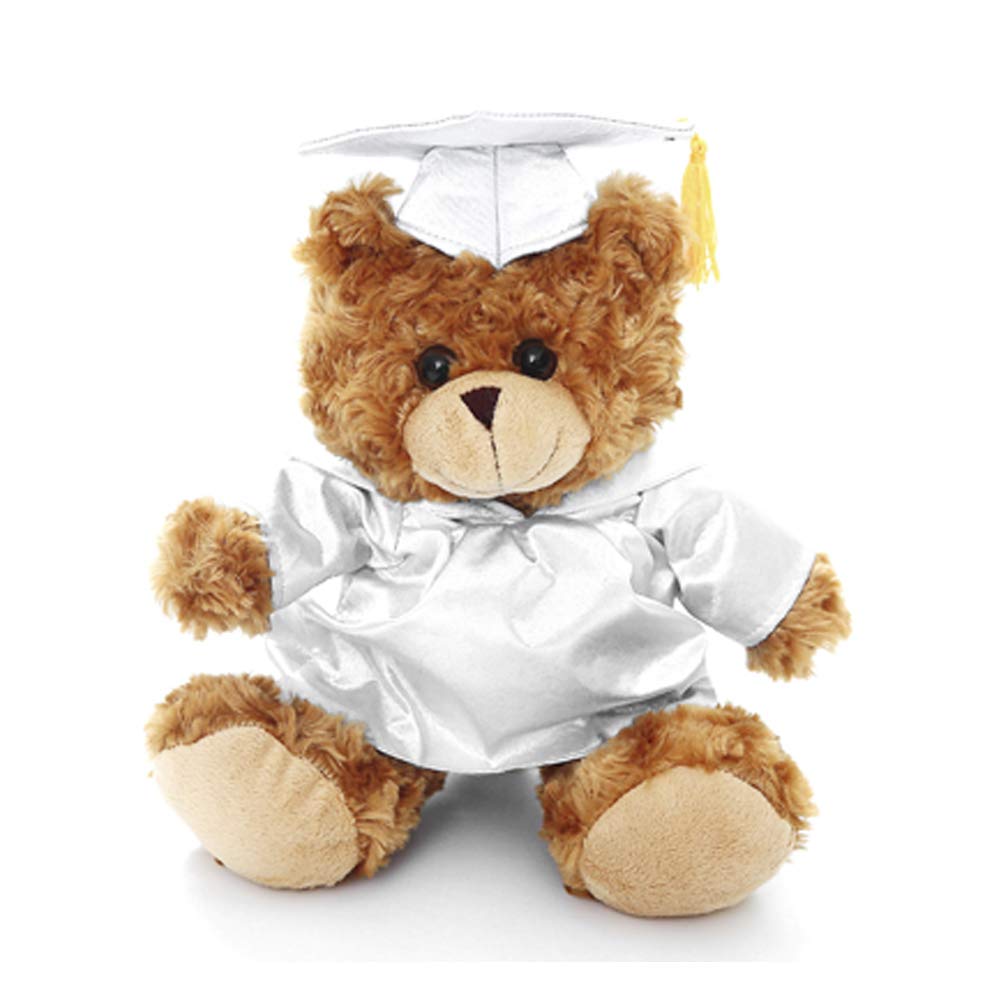 Plushland Plush Stuffed Animal Toys 12 Inches Present Gifts for Graduation Day, Personalized Text, Name or Your School Logo on Gown, Best for Any Grad